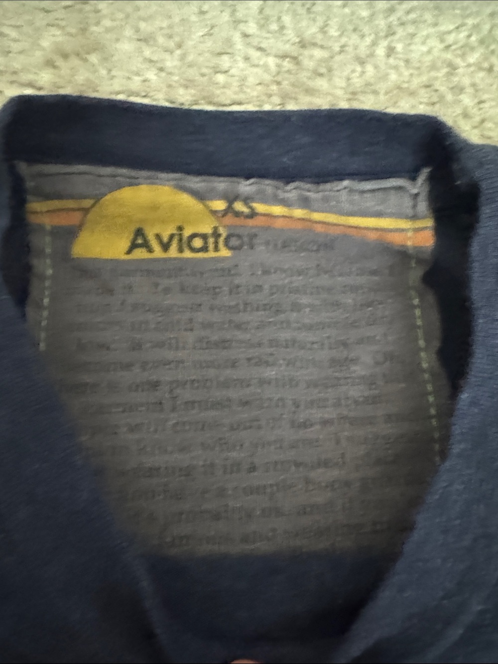 Aviator nation Navy XS Smiley Face Tee - Picture 2 of 4